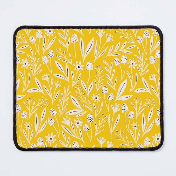 Item preview, Folk hand drawn ditsy flowers - White and yellow designed and sold by Illustrated by Nat.