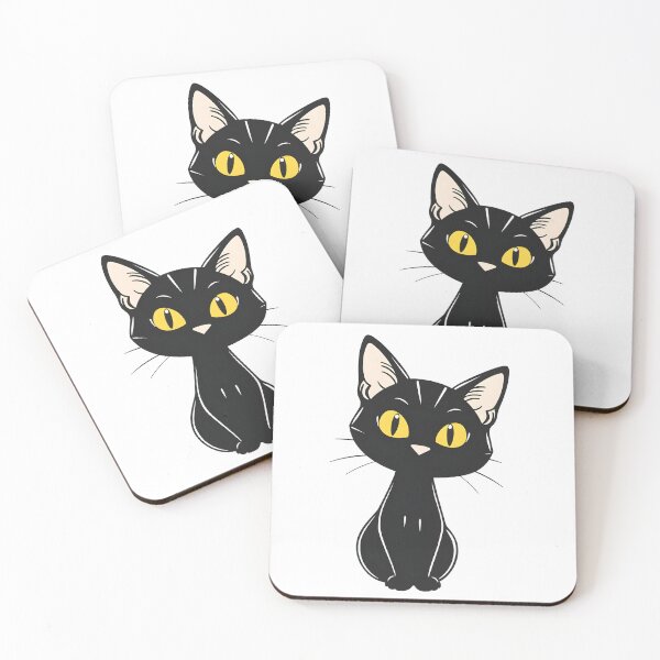 Item preview, Coquette Black Cat in Line Art Style designed and sold by Quirkhive.