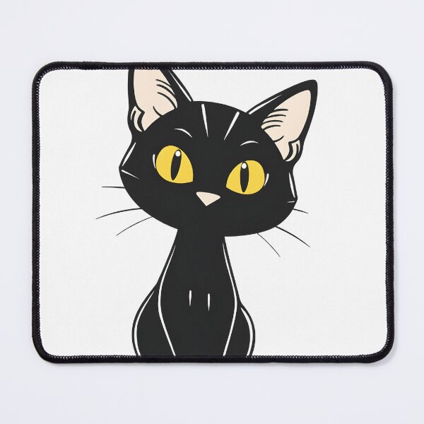 Item preview, Coquette Black Cat in Line Art Style designed and sold by Quirkhive.