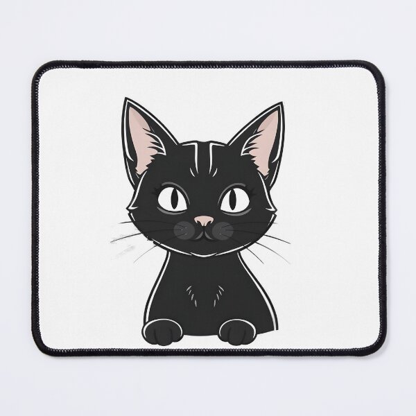 Item preview, Coquette Black Cat in Line Art Style designed and sold by Quirkhive.