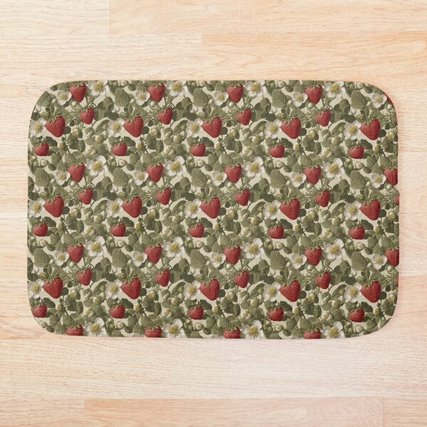 Aperçu de l'œuvre Chintz botanique à la fleur de fraise créée et vendue par FlowerMeFlorals.