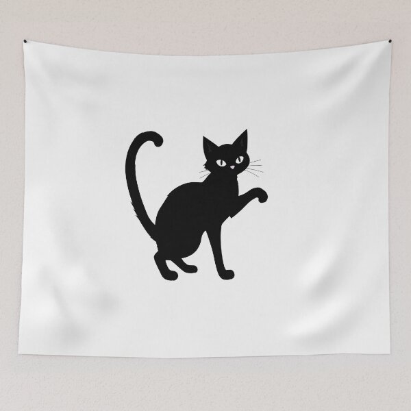 Item preview, Coquettish Black Cat Silhouette designed and sold by Quirkhive.