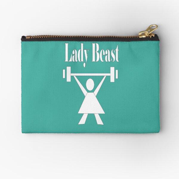 Lady beast, a strong powerful woman that lifts Zipper Pouch