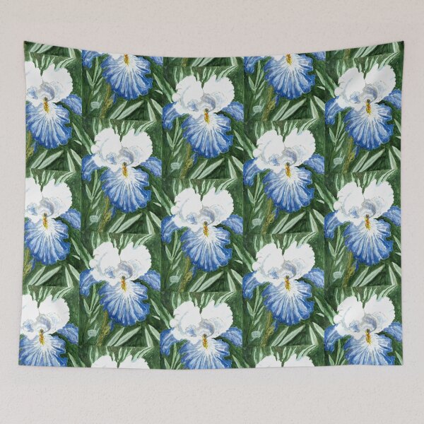 Item preview, Blue and White Iris Painting designed and sold by Betty Mackey.