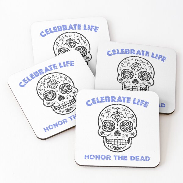 Item preview, Sugar Skull (Distressed with Blue Lettering) designed and sold by VelvetRoom.