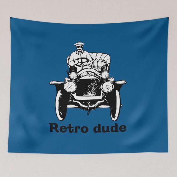 Item preview, cool retro dude racer driver car designed and sold by untagged-shop.