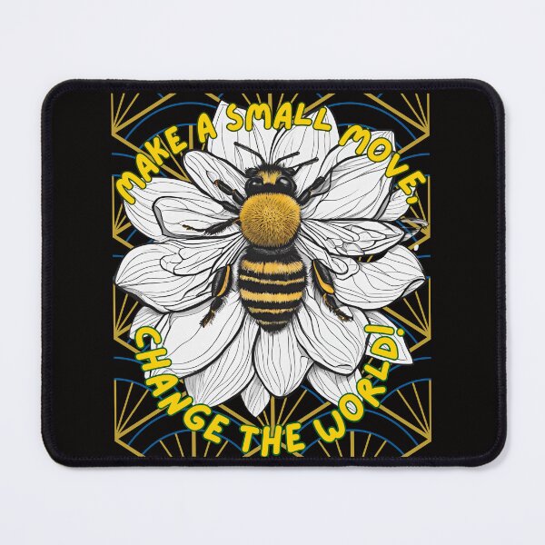 Item preview, Bee Honey Flower Change The World designed and sold by Design_Your_Day.