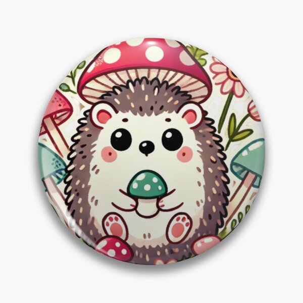 Artikelvorschau, Pilz-Igel - Cottagecore süßer Sticker entworfen und verkauft von Atriste.