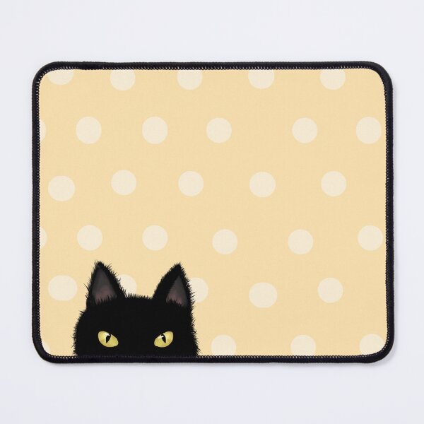 Item preview, Simple Black Cat Polka dot (Orange Background) designed and sold by ClearAndHappy.