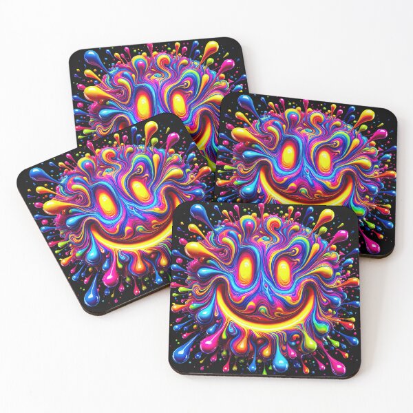 Item preview, Psychedelic Smile Meltdown – Neon Chaos Art designed and sold by SHHCreations.