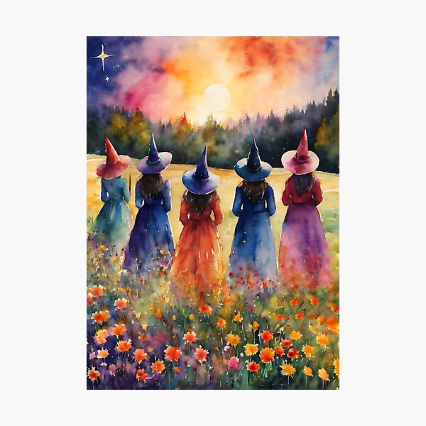 Item preview, The Coven at Sunset by Lyra the Lavender Witch designed and sold by Lyra The Lavender Witch.