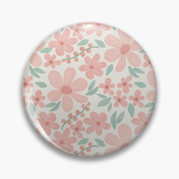 Item preview, Pink Flowers on Butter White Background designed and sold by daniela-rus.