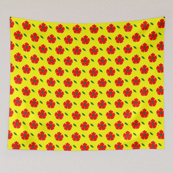 Item preview, Red Flowers Pattern designed and sold by Patterndilght.