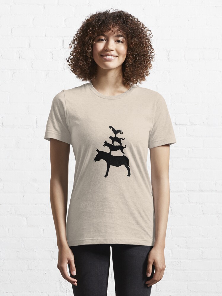 Thumbnail 6 of 7, Essential T-Shirt, The Town Musicians of Bremen (Die Bremer Stadtmusikanten) - light tees designed and sold by Andreas Koepke.