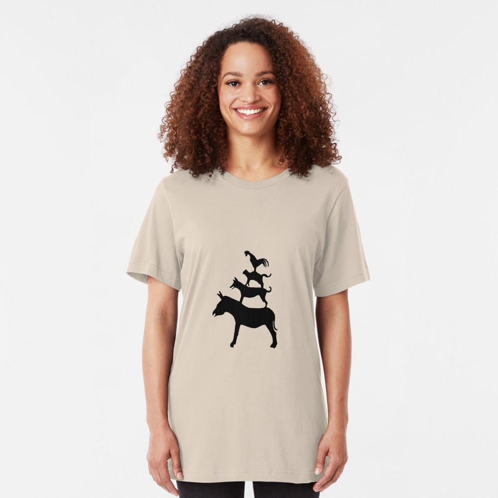 The Town Musicians of Bremen (Die Bremer Stadtmusikanten) - light tees Slim Fit T-Shirt