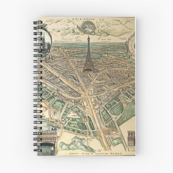 Item preview, Vintage Parisian Map Stickers, Notebooks, and Magnets designed and sold by WanderLustNook.