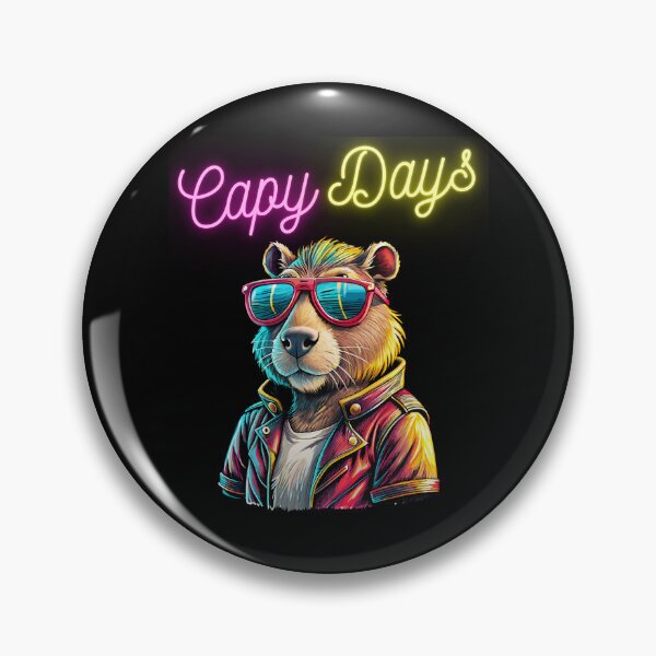 Item preview, Capy Days - Funny Capybara Fonz Parody designed and sold by JesterKrewArt.