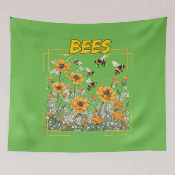 Item preview, Bees Honey Flowers Ecology designed and sold by Design_Your_Day.