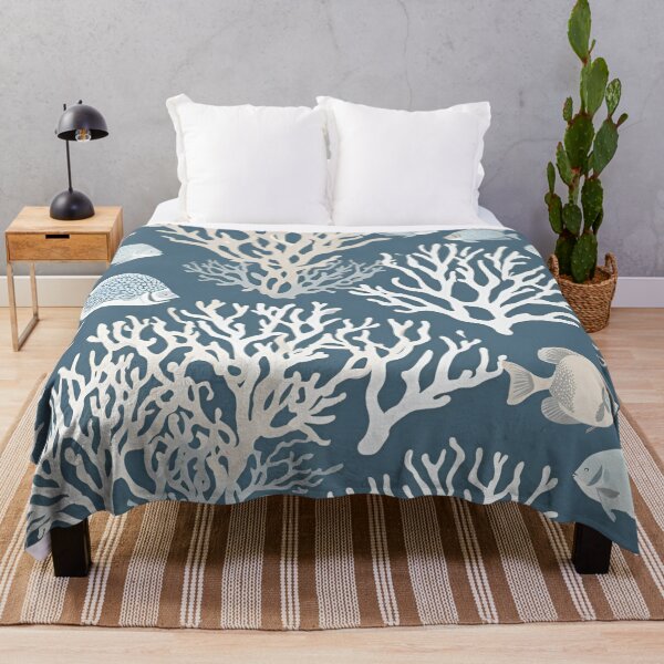 Item preview, Blue Coral Reef Fish Beachy Ocean Nautical Art designed and sold by SeaStarAlex.