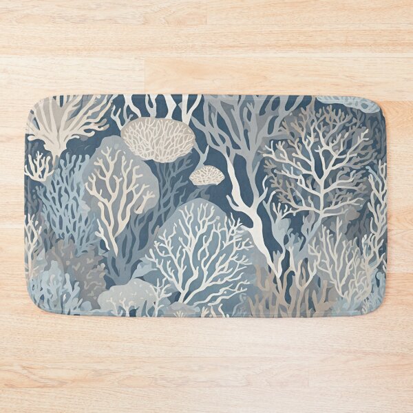 Item preview, Blue Beige Coral Reef  Beachy Ocean Nautical Art designed and sold by SeaStarAlex.