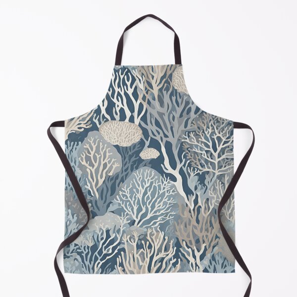 Item preview, Blue Beige Coral Reef  Beachy Ocean Nautical Art designed and sold by SeaStarAlex.