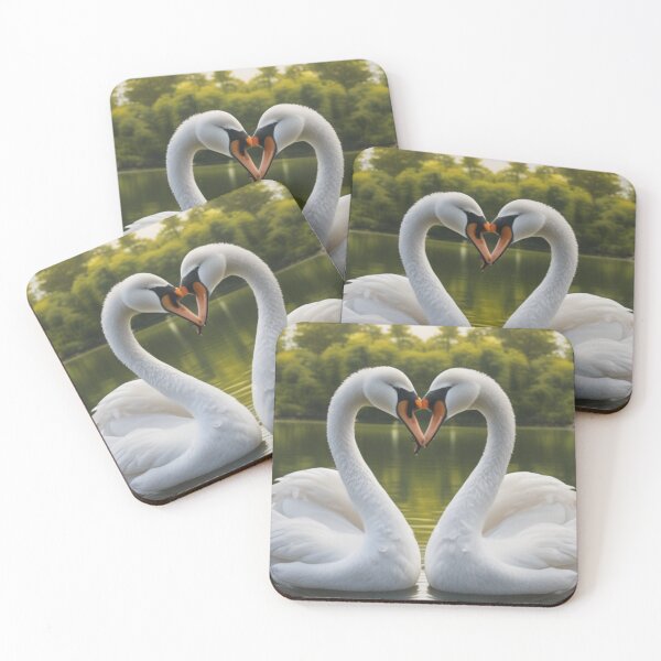 Item preview, Two Swans Shaped Like a Heart designed and sold by pmah26.