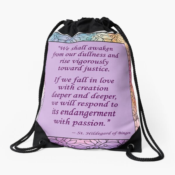 Vista previa del artículo con la obra «Cita de Santa Hildegarda de Bingen», diseñado y vendido por HippieLivysShop.