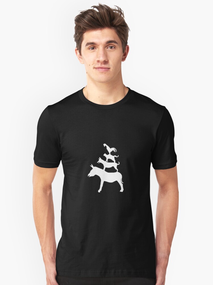 Alternate view of The Town Musicians of Bremen (Die Bremer Stadtmusikanten) - dark tees Slim Fit T-Shirt