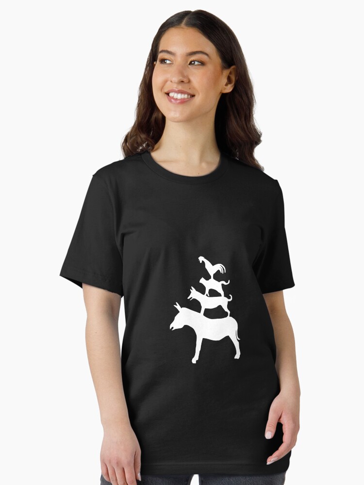 Thumbnail 1 of 7, Essential T-Shirt, The Town Musicians of Bremen (Die Bremer Stadtmusikanten) - dark tees designed and sold by mistered.