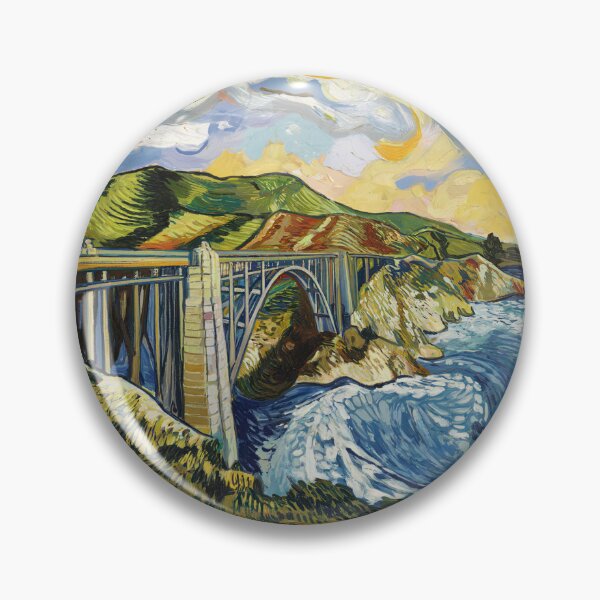 Item preview, Bixby Bridge Post-Impressionist Landscape designed and sold by Very Good Tees.