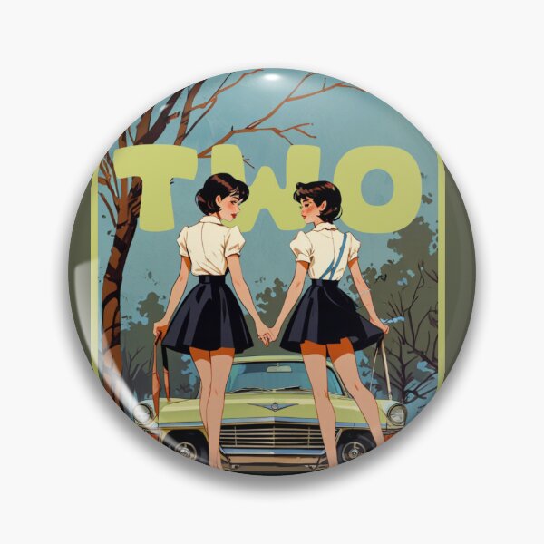 Item preview, two kawaii retro style sisters designed and sold by La Loca.