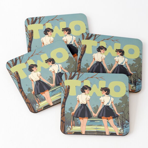 Item preview, two kawaii retro style sisters designed and sold by La Loca.