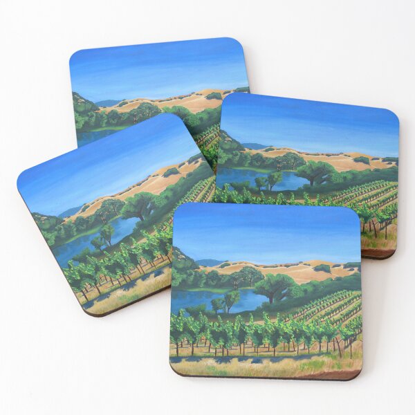 Item preview, Sonoma vineyard by a lake designed and sold by ArtfullyAprilC.