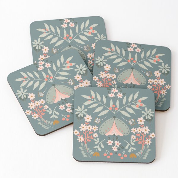 Item preview, Moth Among Summer Flowers designed and sold by daniela-rus.