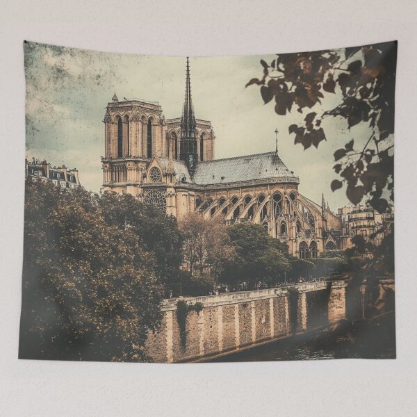 Artikelvorschau, Aufkleber für Bettwäsche und Kleidung der Kirche Notre Dame entworfen und verkauft von WanderLustNook.