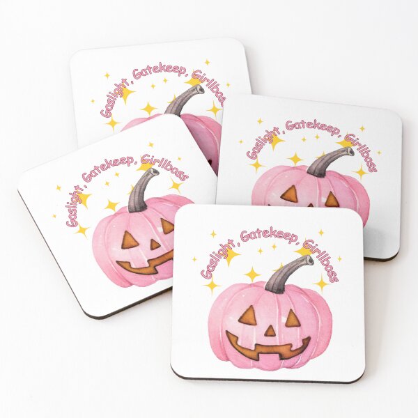 Item preview, GASLIGHT, GATEKEEP, GIRLBOSS, PINK PUMPKIN, GIRLBOSS HALLOWEEN designed and sold by larissa-myrie.