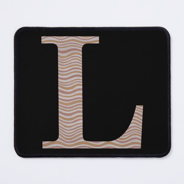 Item preview, Letter L Metallic Look Stripes Silver Gold Copper designed and sold by theartofvikki.