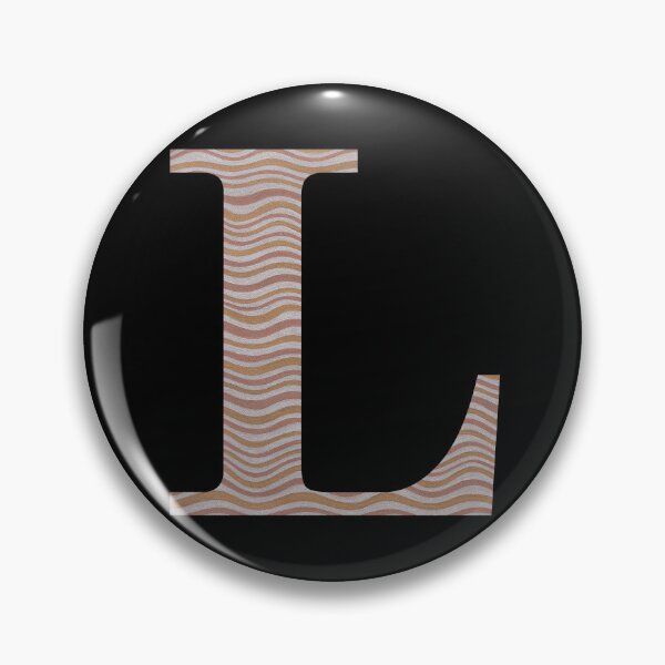 Item preview, Letter L Metallic Look Stripes Silver Gold Copper designed and sold by theartofvikki.