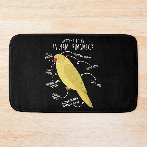 Item preview, Lutino Indian Ringneck Parrot Anatomy designed and sold by Clara Hollins.