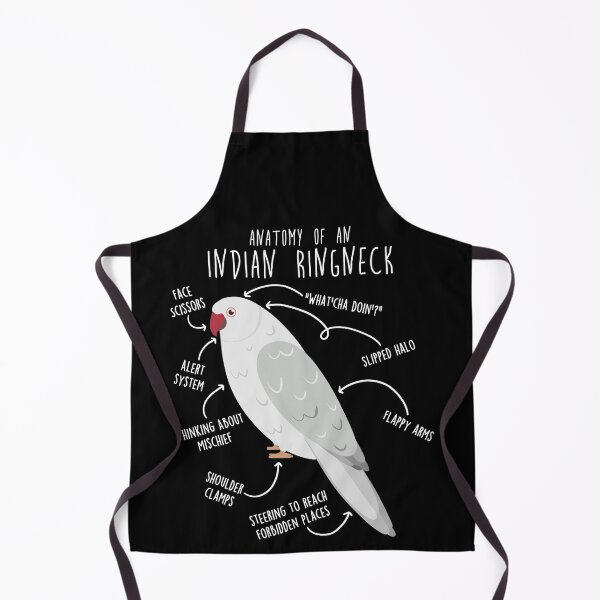 Item preview, White Indian Ringneck Parrot Anatomy designed and sold by Clara Hollins.