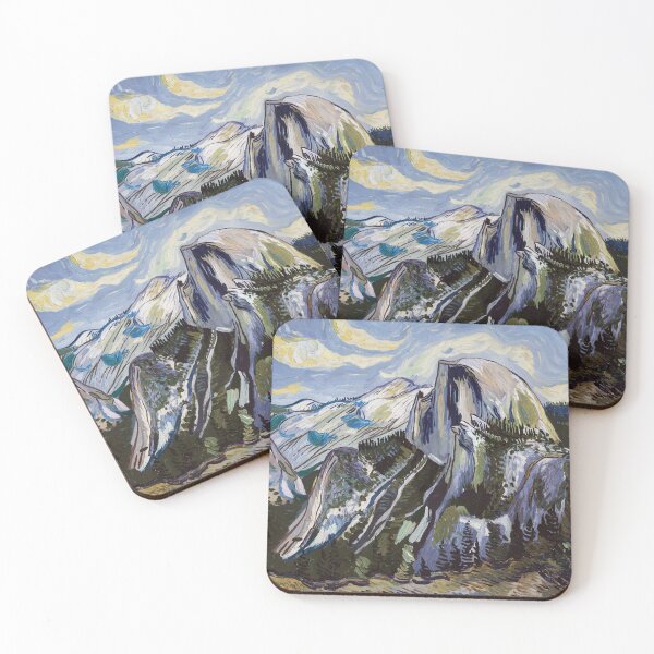 Item preview, Half Dome in Yosemite - Post-Impressionist Van Gogh Style designed and sold by Very Good Tees.