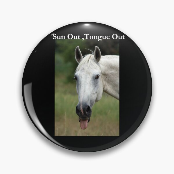 Item preview, Sun Out ,Tongue Out Horse Classic Black Tee designed and sold by GeekySexyCool.