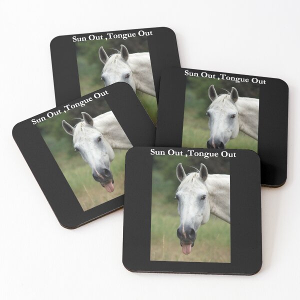 Item preview, Sun Out ,Tongue Out Horse Classic Black Tee designed and sold by GeekySexyCool.