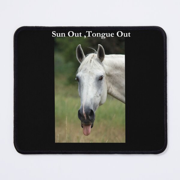 Item preview, Sun Out ,Tongue Out Horse Classic Black Tee designed and sold by GeekySexyCool.