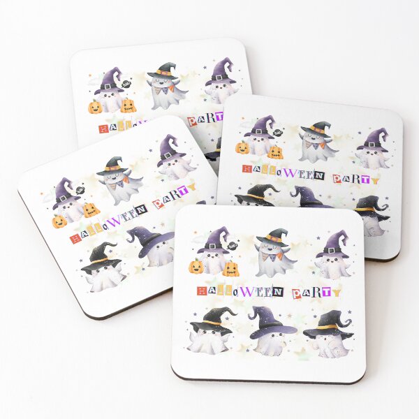 Item preview, Halloween Party. Adorable ghosts enjoy an amazing Halloween party designed and sold by FreeSoulLab.