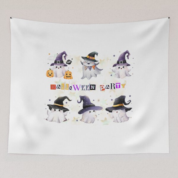 Item preview, Halloween Party. Adorable ghosts enjoy an amazing Halloween party designed and sold by FreeSoulLab.