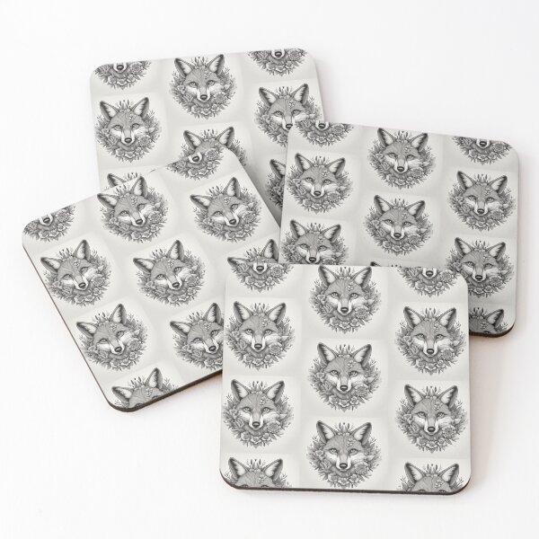 Item preview, Keeper: In Bloom—Portrait of a Fox, with Flowers designed and sold by DreadPeddler.