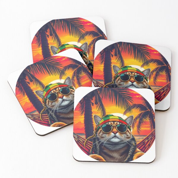 Item preview, Rasta cat reggae chilling sober desgin for stickers designed and sold by puurfectcat.