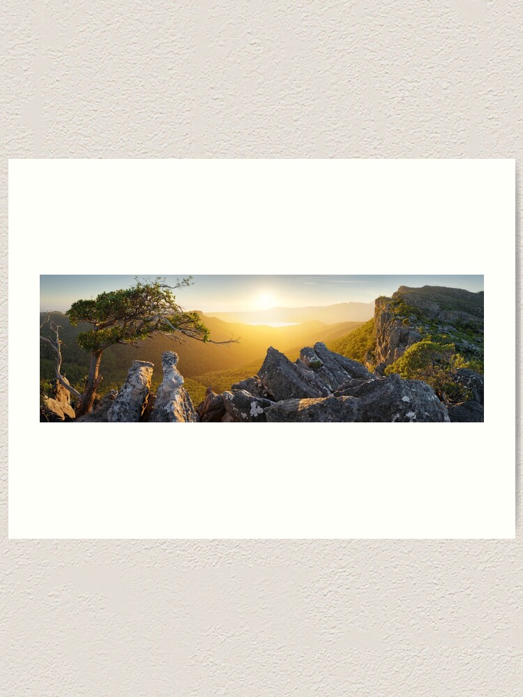 Thumbnail 2 of 3, Art Print, Morning finds Mt Rosea, Grampians, Victoria, Australia designed and sold by Chockstone.