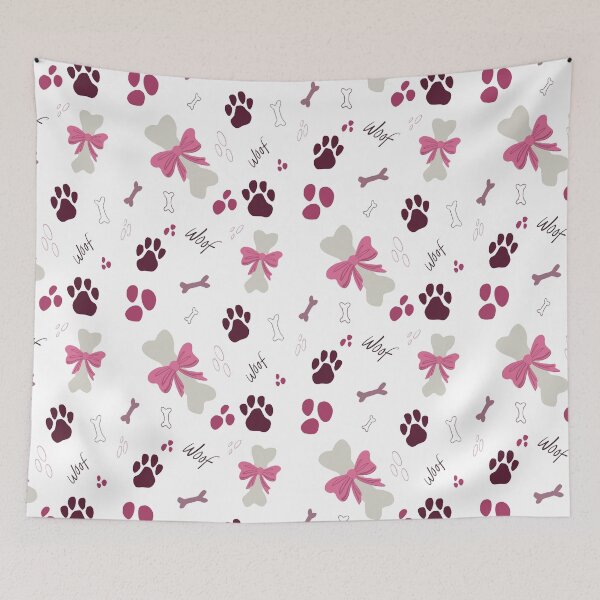 Item preview, Bow bones and paw prints designed and sold by Britney Deveault.